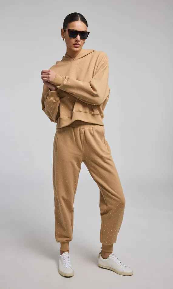 Generation Love Clothing Pants Women Ruel Crystal Sweatpants Camelclear