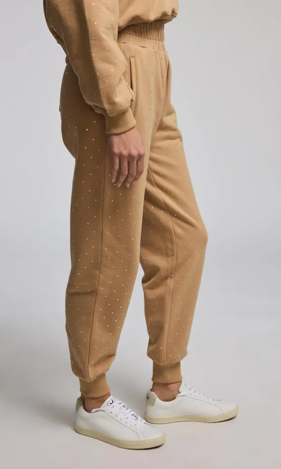 Generation Love Clothing Pants Women Ruel Crystal Sweatpants Camelclear