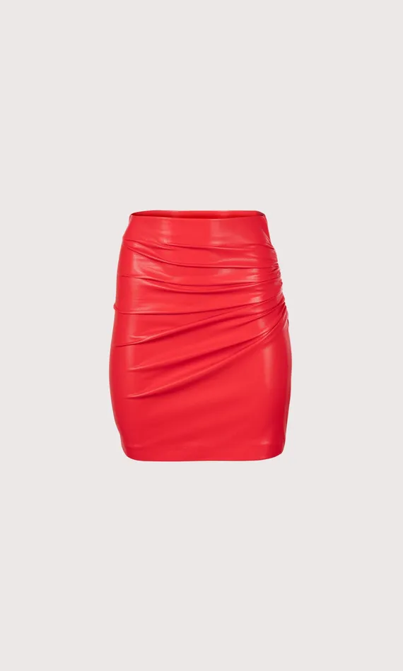 Generation Love Clothing Skirts Women Mila Vegan Leather Skirt Ruby