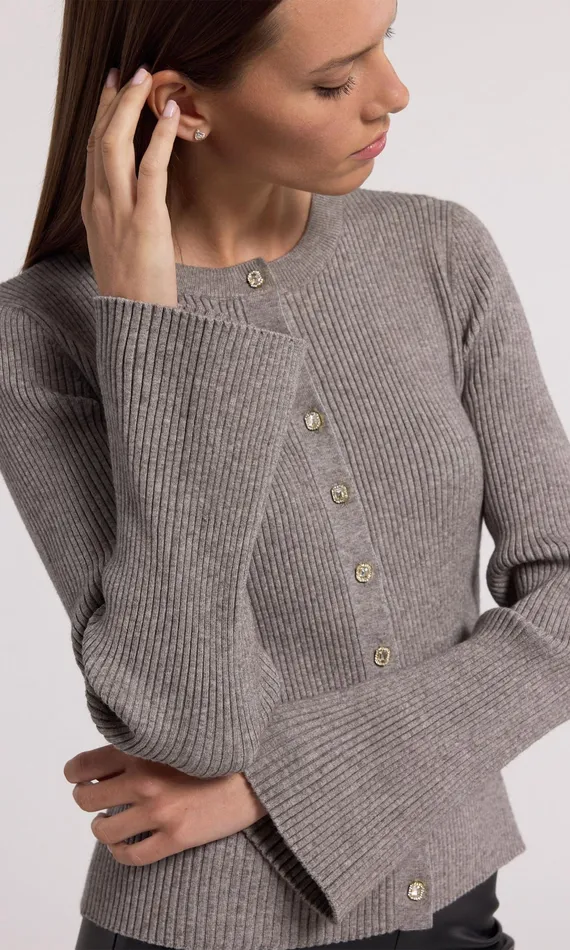Generation Love Clothing Sweaters and Sweatshirts Women Dua Cardigan Heather Grey