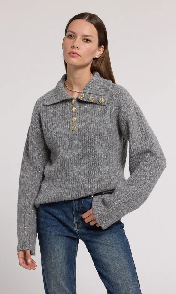 Generation Love Clothing Sweaters and Sweatshirts Women Gayle Sweater Heather Grey