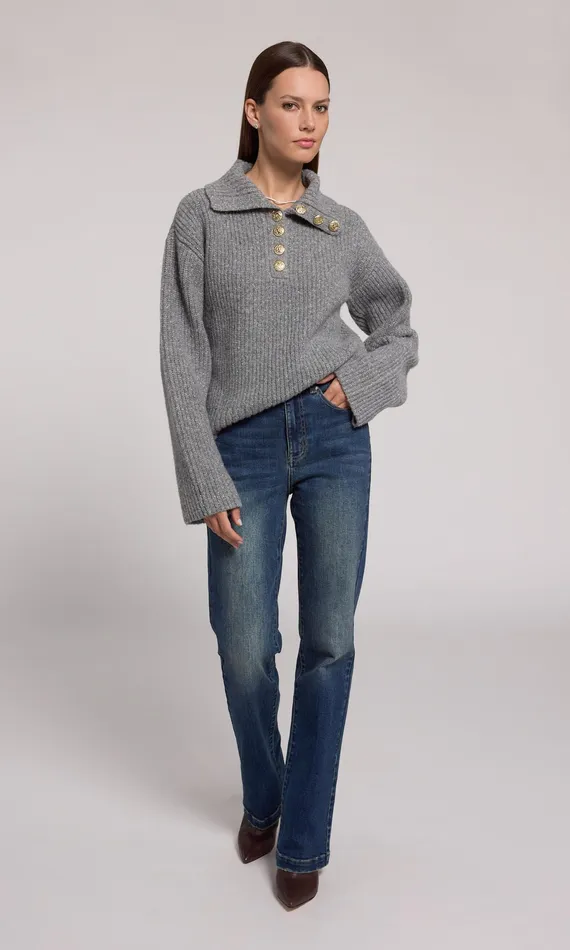 Generation Love Clothing Sweaters and Sweatshirts Women Gayle Sweater Heather Grey