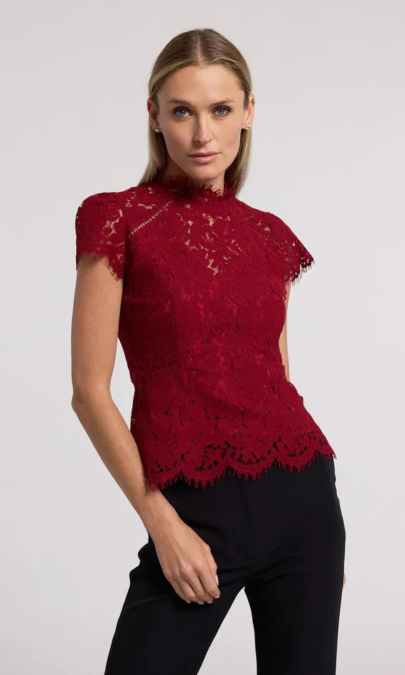 Generation Love Clothing Tops Women Ambrose Lace Top Scarlett Scarlett
