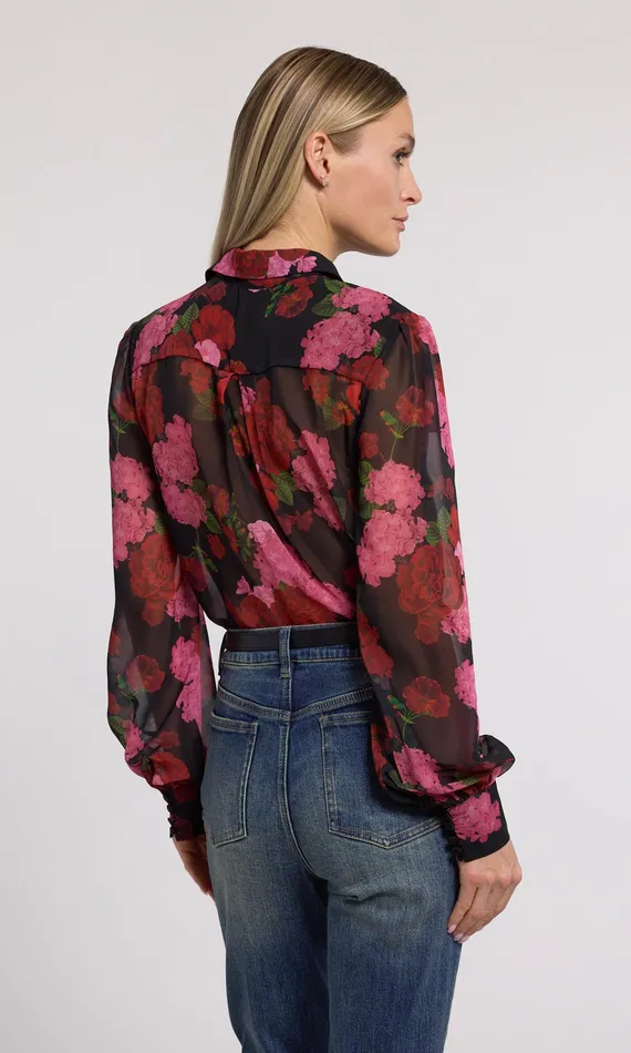 Generation Love Clothing Tops Women Oslo Floral Shirt Floral Fantasy Red
