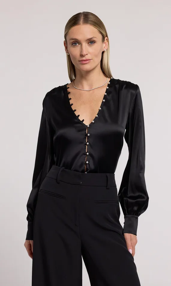 Generation Love Clothing Tops Women Tasmina Blouse Black
