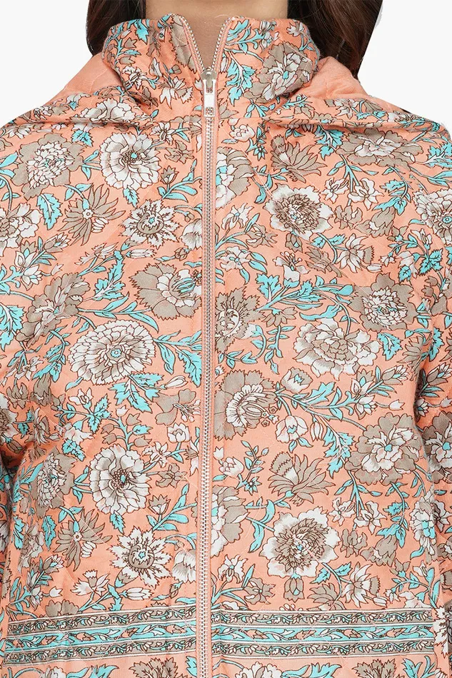 Georgia Peach Floral Bomber Jacket Georgia Peach Floral Bomber Jacket