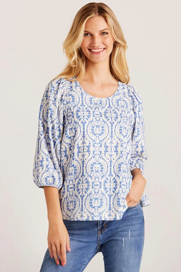 GEORGIE BLOUSE 14961 501 Blue 501 Women IN FRONT BLOUSES SHIRTS
