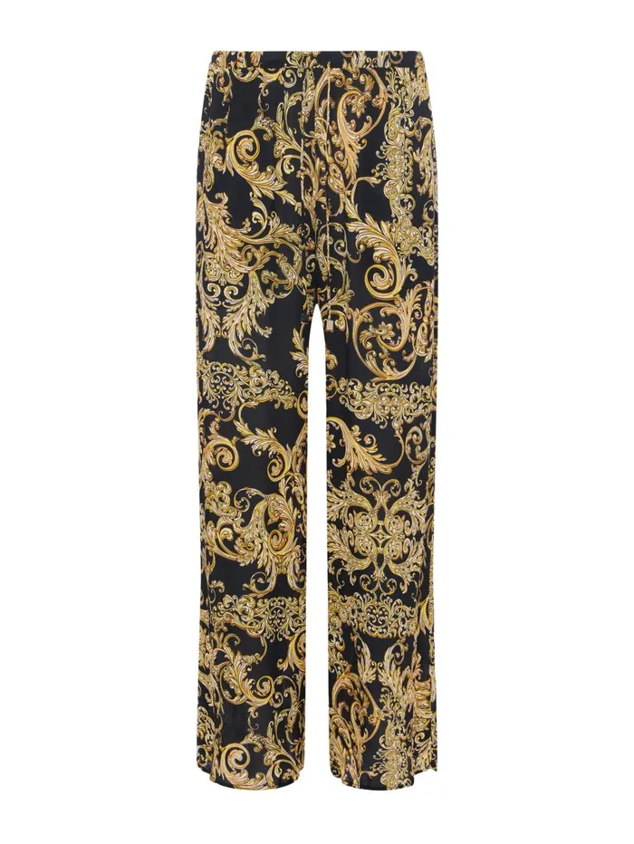 Geraldine CoverUp Pant Blackgold Barocco Swirl Women L039Agence Swimwear
