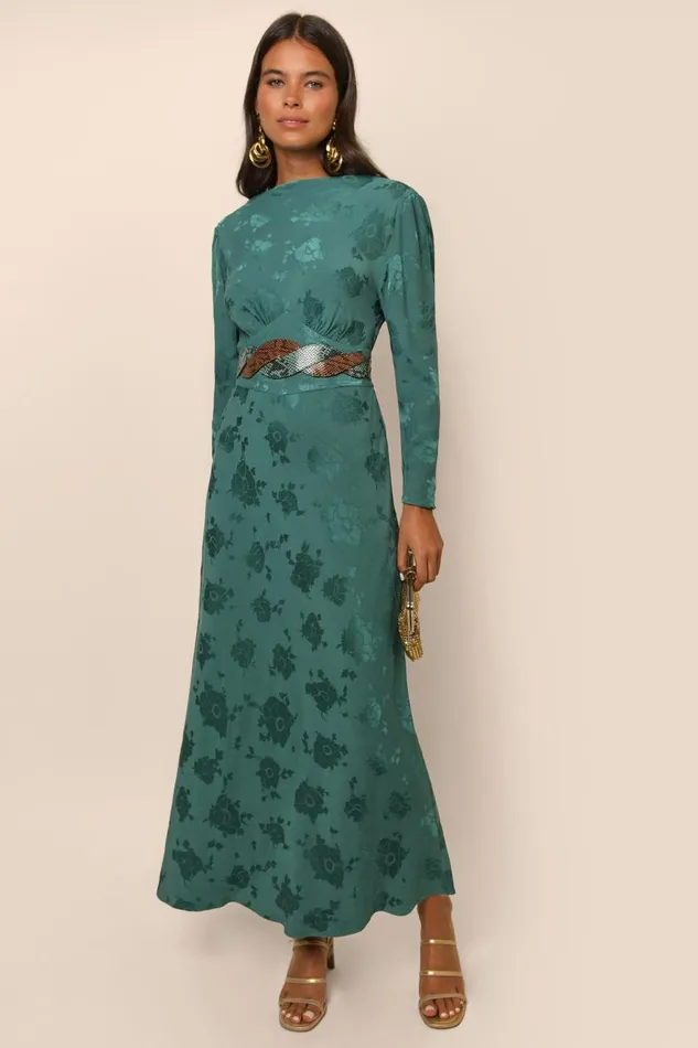 Ginger Juniper Poppy Jacquard Women RIXO Dresses