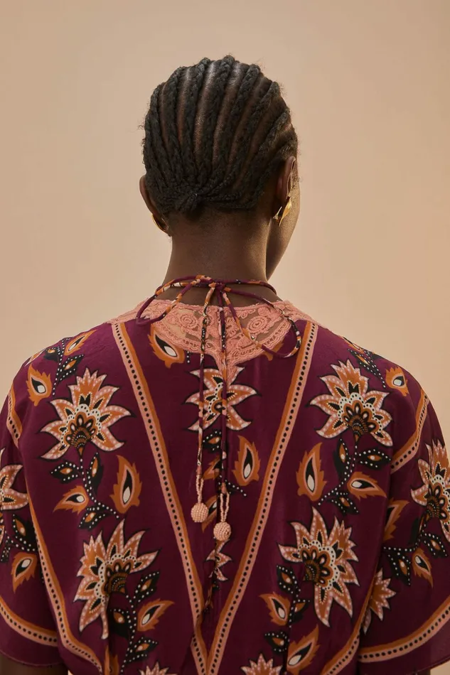 Glam Tapestry Burgundy Laces Short Sleeve Maxi Dress Women FARM Rio Maxi Dresses Glam Tapestry Burgundy Laces Short Sleeve Maxi Dress Women FARM Rio Maxi Dresses