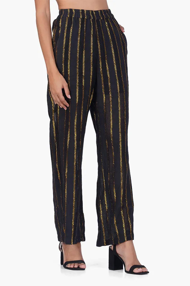 Gold Charm Black Pants Gold Charm Black Pants