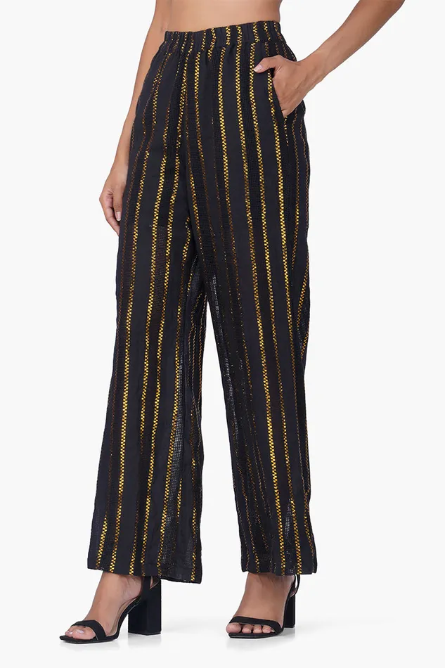 Gold Charm Black Pants Gold Charm Black Pants