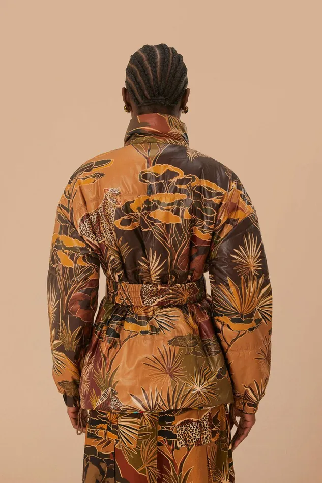 Gold Savana Dream Reversible Puffer Jacket Women FARM Rio Puffer Jackets Gold Savana Dream Reversible Puffer Jacket Women FARM Rio Puffer Jackets