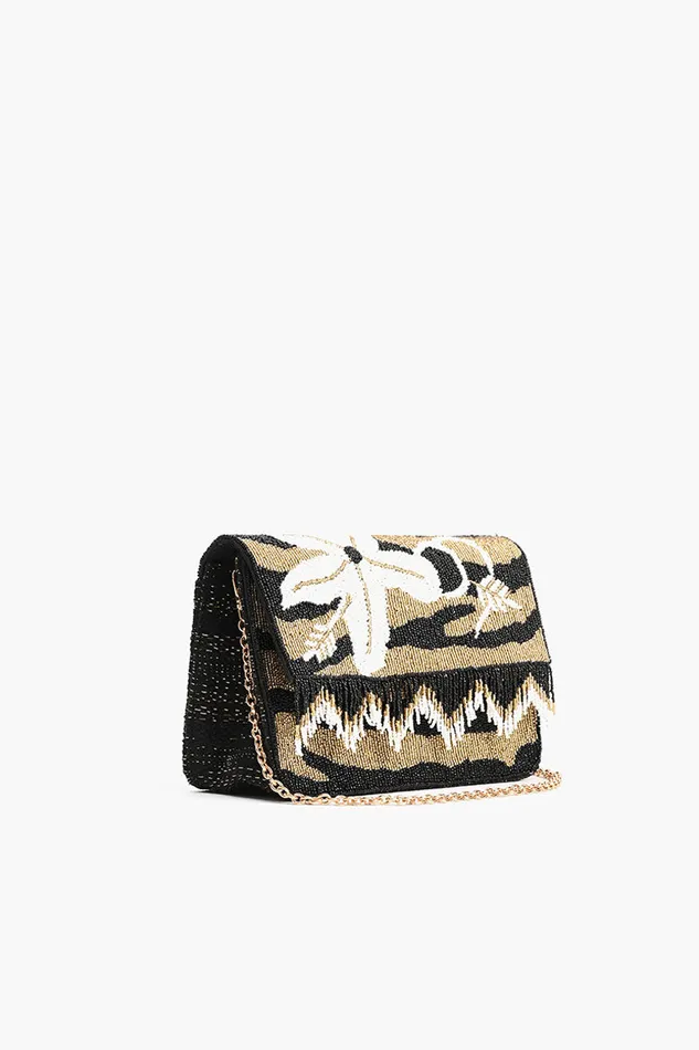 Golden Glam Floral Fringed Crossbody Bag Golden Glam Floral Fringed Crossbody Bag