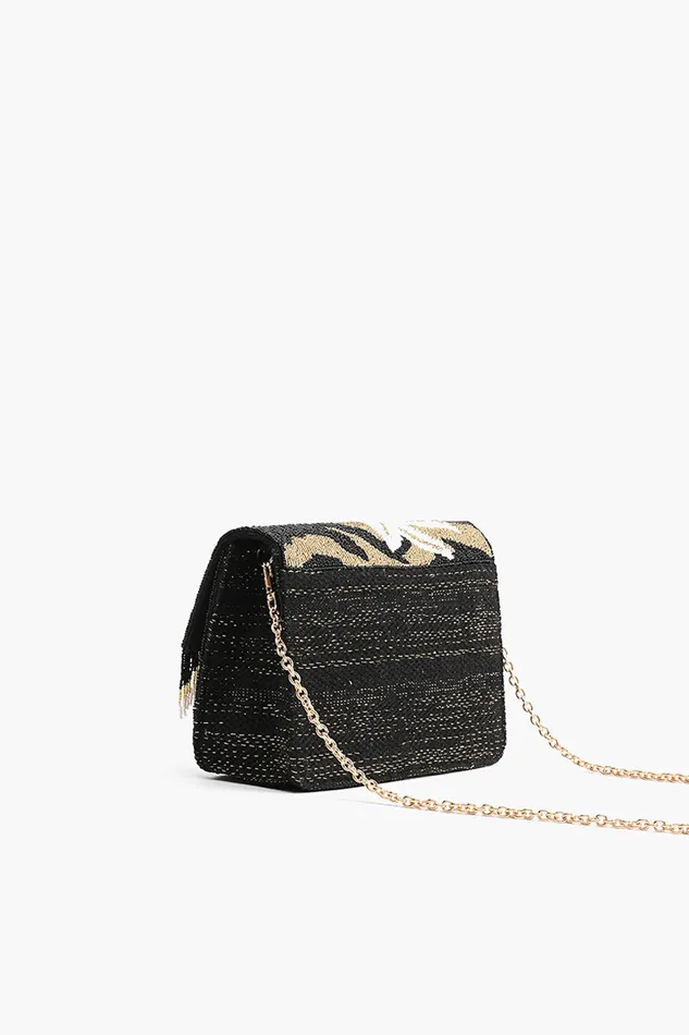 Golden Glam Floral Fringed Crossbody Bag Golden Glam Floral Fringed Crossbody Bag