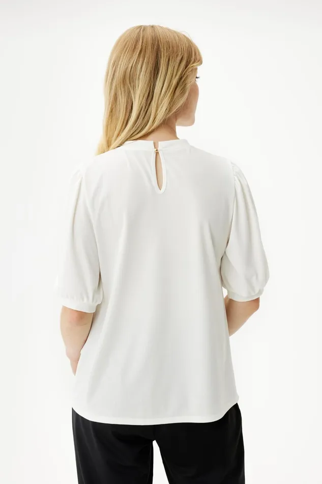 GRAZIA BLOUSE 14852 020 Off White Women IN FRONT TOPS TSHIRTS