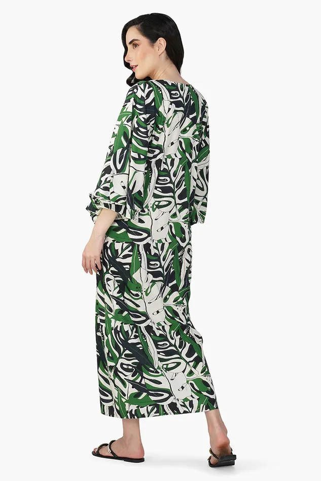 Green Birch Tropical Printed Maxi Dress Green Birch Tropical Printed Maxi Dress