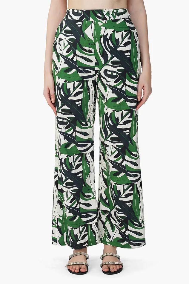 Green Birch Tropical Printed Pants Green Birch Tropical Printed Pants
