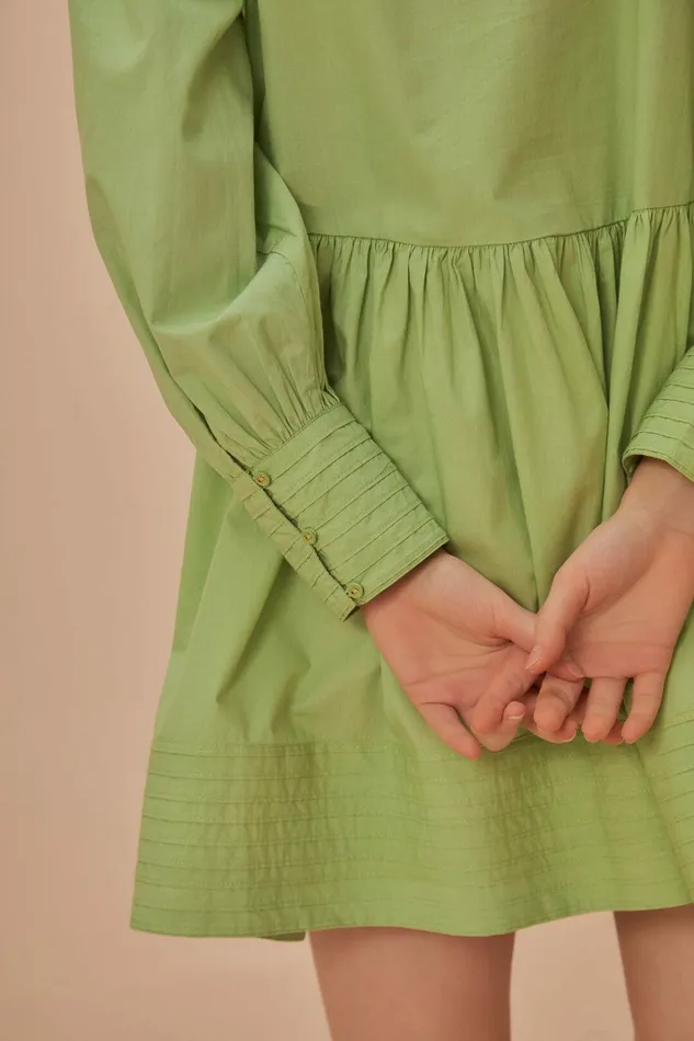 Green Open Yoke Mini Dress Women FARM Rio Mini Dresses Green Open Yoke Mini Dress Women FARM Rio Mini Dresses