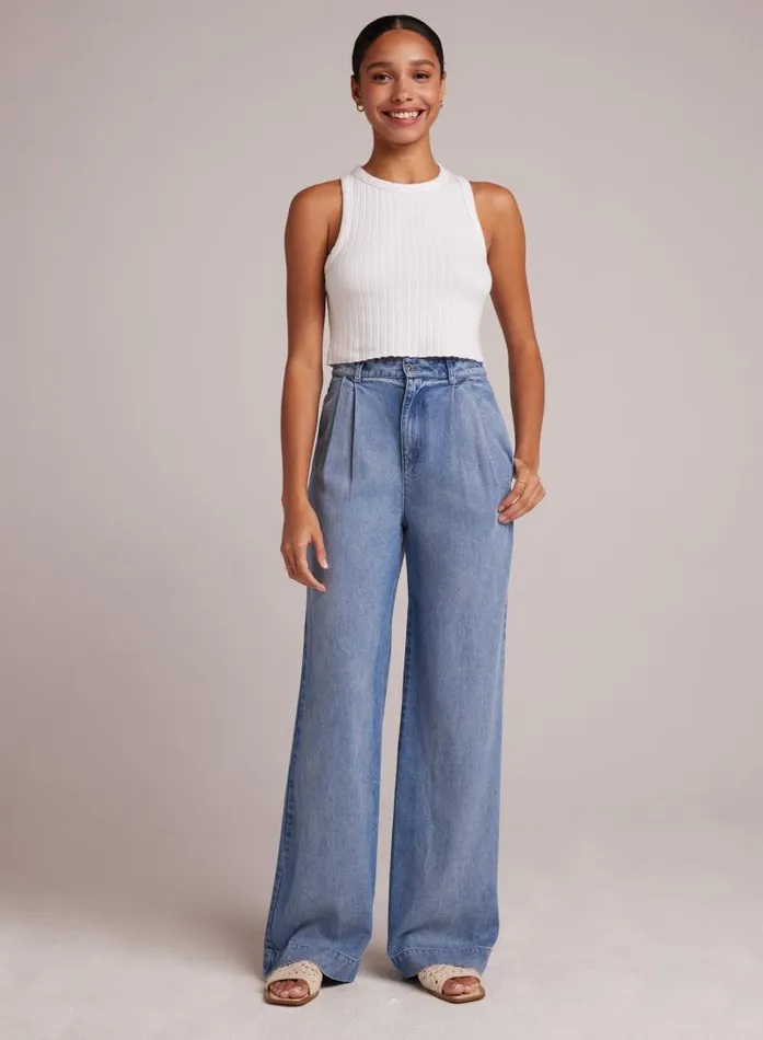 Greta Pleated Wide Leg Trouser Pacific Salt Wash Women Bella Dahl Pants