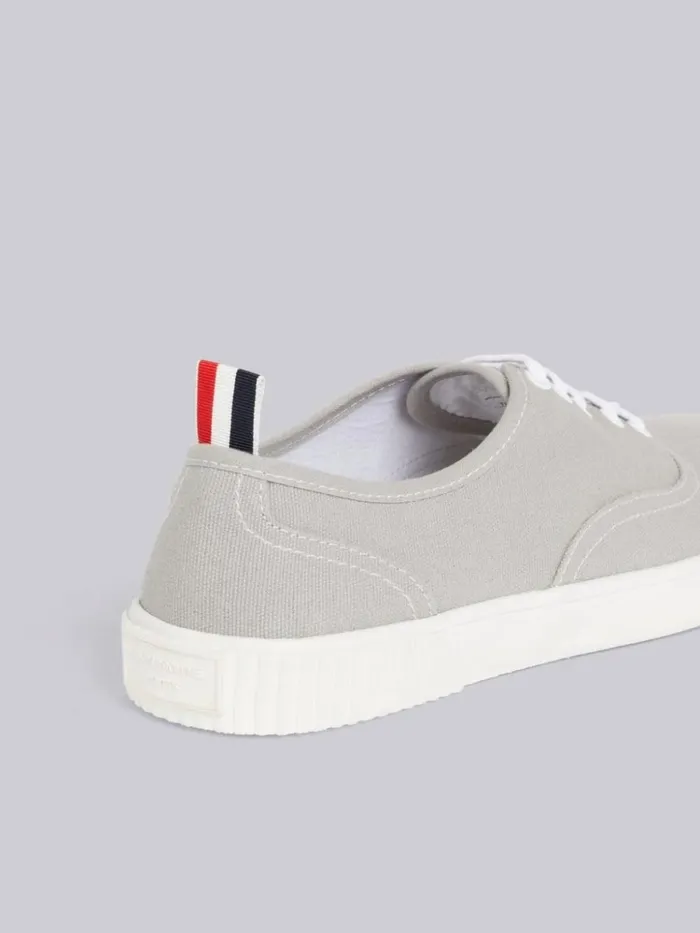 Grey Cotton Canvas Heritage Sneaker Dark Grey Men Thom Browne Sneakers Grey Cotton Canvas Heritage Sneaker Dark Grey Men Thom Browne Sneakers