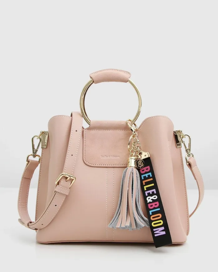 Handbags Belle and Bloom Women Twilight Leather CrossBody Bag 8211 Pink