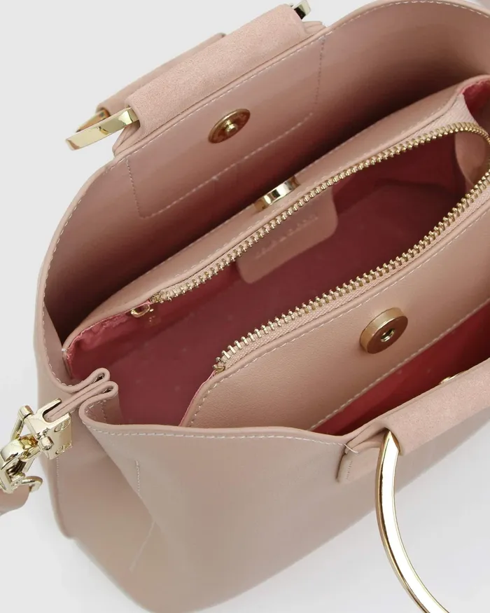 Handbags Belle and Bloom Women Twilight Leather CrossBody Bag 8211 Pink