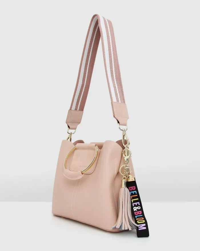 Handbags Belle and Bloom Women Twilight Leather CrossBody Bag 8211 Pink