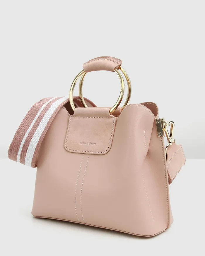 Handbags Belle and Bloom Women Twilight Leather CrossBody Bag 8211 Pink
