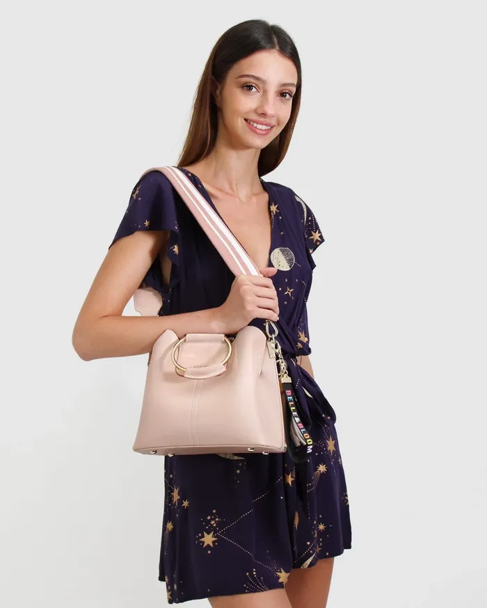 Handbags Belle and Bloom Women Twilight Leather CrossBody Bag 8211 Pink