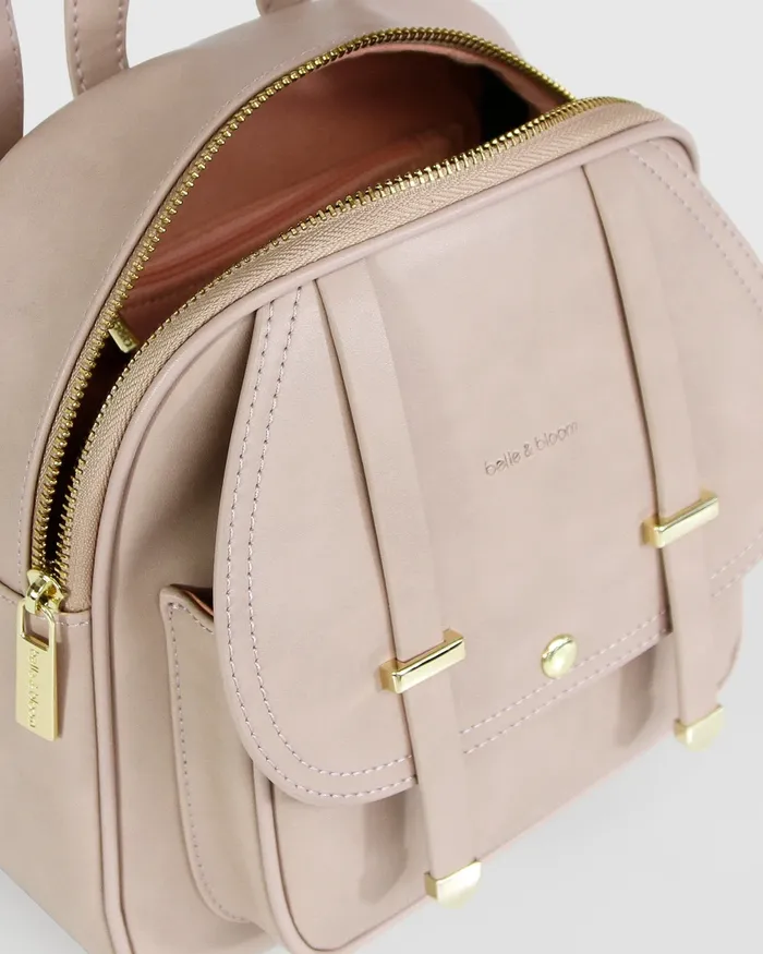 Handbags Camila Leather Backpack 8211 Dusty Pink Belle and Bloom Women