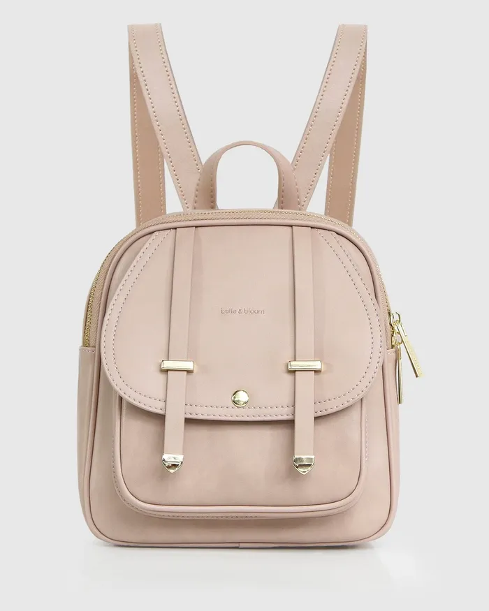 Handbags Camila Leather Backpack 8211 Dusty Pink Belle and Bloom Women