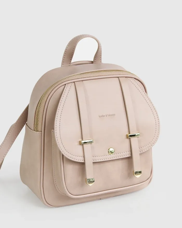 Handbags Camila Leather Backpack 8211 Dusty Pink Belle and Bloom Women