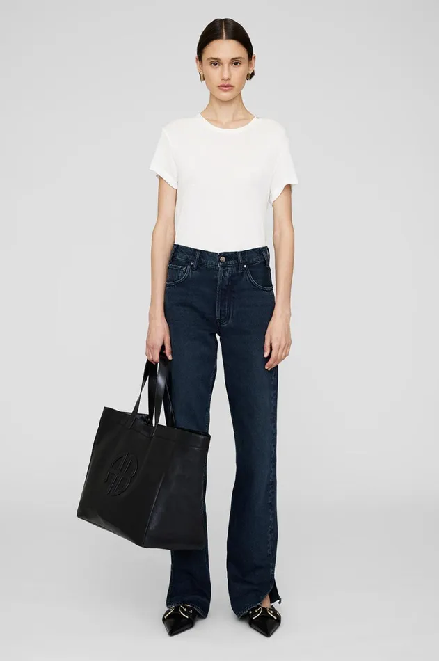 Handbags Women ANINE BING Large Rio Tote 8211 Black Recycled Leather
