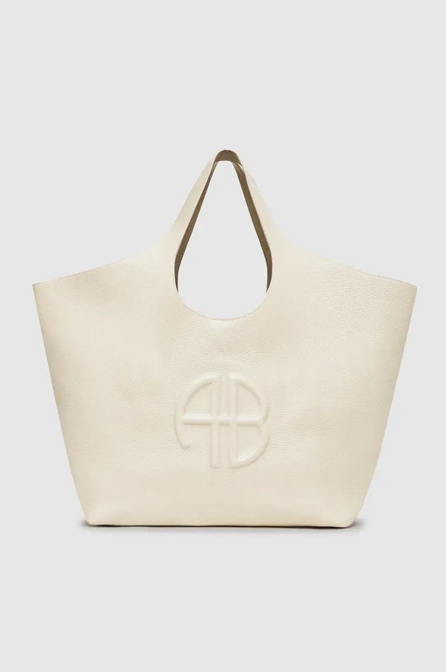 Handbags Women ANINE BING Lili Tote 8211 Sand Pebbled