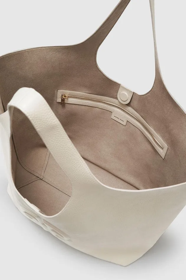 Handbags Women ANINE BING Lili Tote 8211 Sand Pebbled