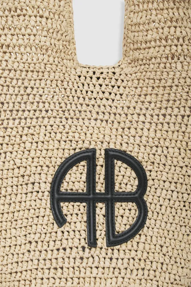 Handbags Women ANINE BING Small Leah Hobo 8211 Natural With Black