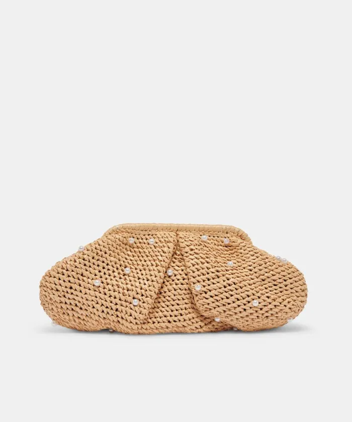 Handbags Women Dolce Vita Crissy Clutch Natural Pearl Raffia