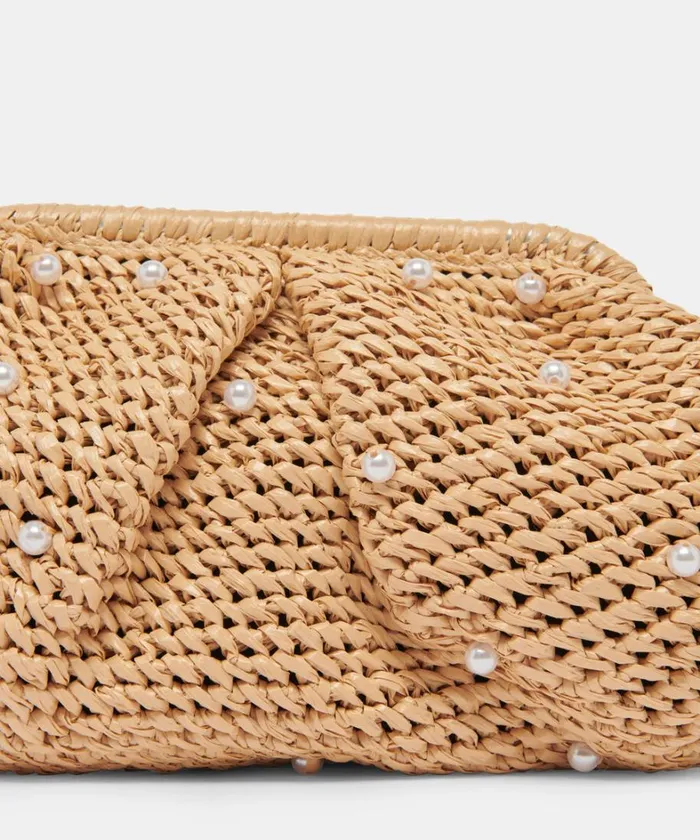 Handbags Women Dolce Vita Crissy Clutch Natural Pearl Raffia