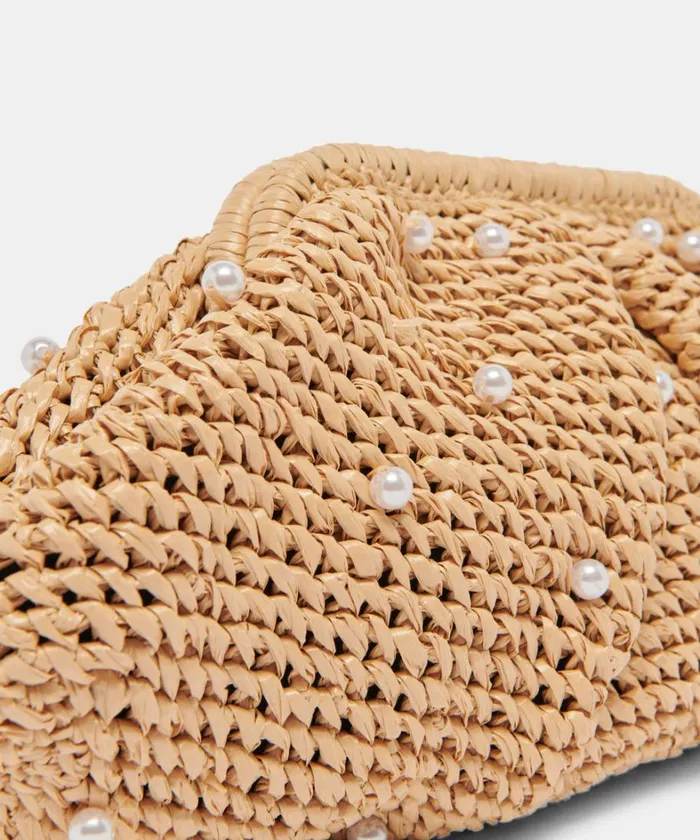 Handbags Women Dolce Vita Crissy Clutch Natural Pearl Raffia