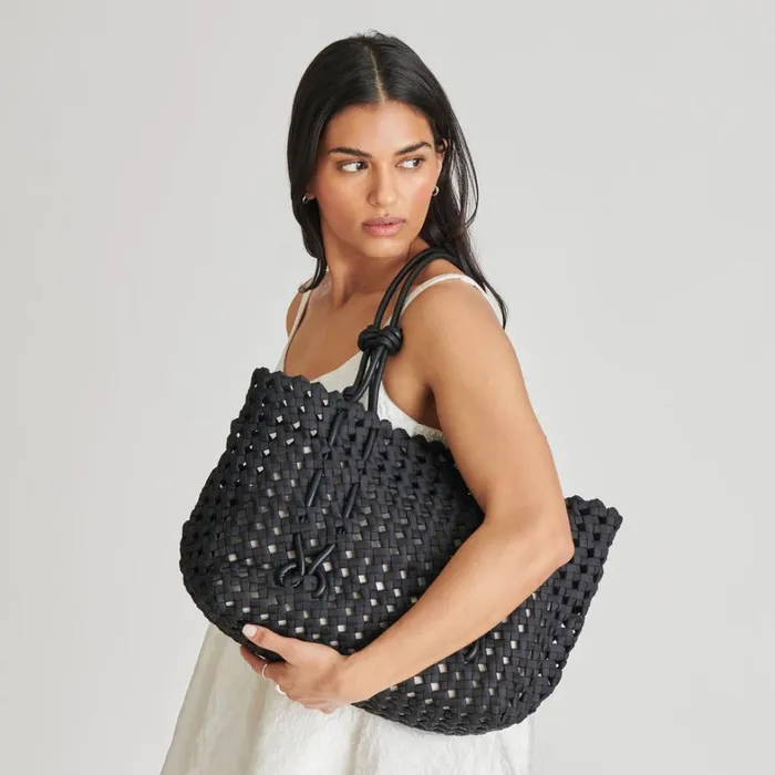 Handbags Women Dolce Vita Logan Tote Black Woven