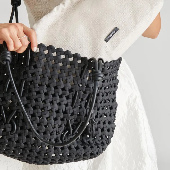 Handbags Women Dolce Vita Logan Tote Black Woven