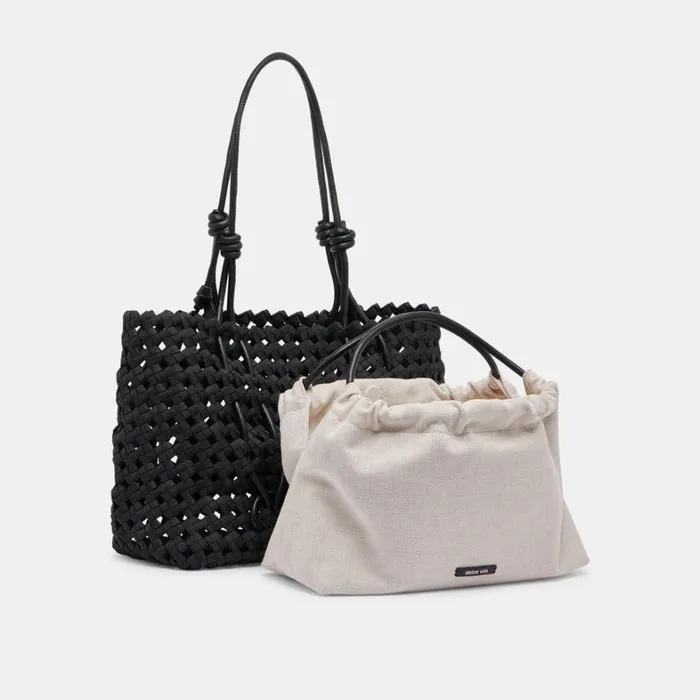 Handbags Women Dolce Vita Logan Tote Black Woven