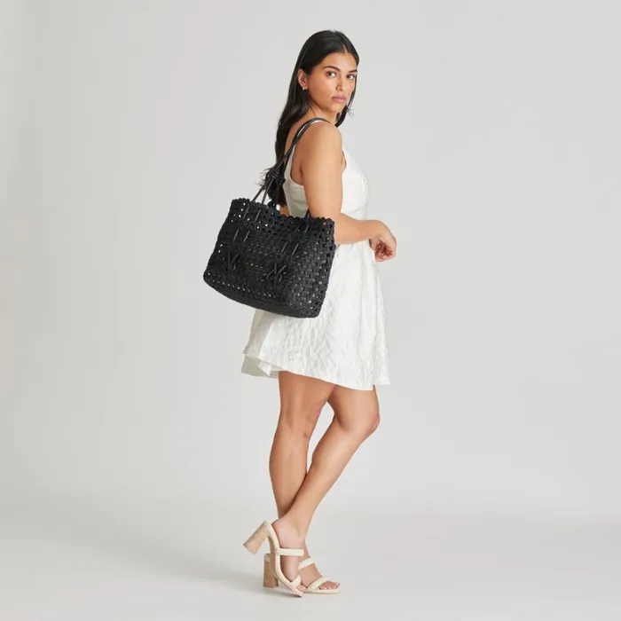 Handbags Women Dolce Vita Logan Tote Black Woven
