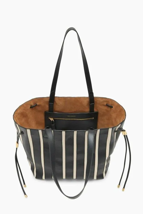 Handbags Women Ulla Johnson Alma Everyday Tote Noir Stripe Handbags Women Ulla Johnson Alma Everyday Tote Noir Stripe