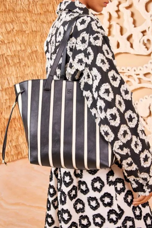 Handbags Women Ulla Johnson Alma Everyday Tote Noir Stripe Handbags Women Ulla Johnson Alma Everyday Tote Noir Stripe