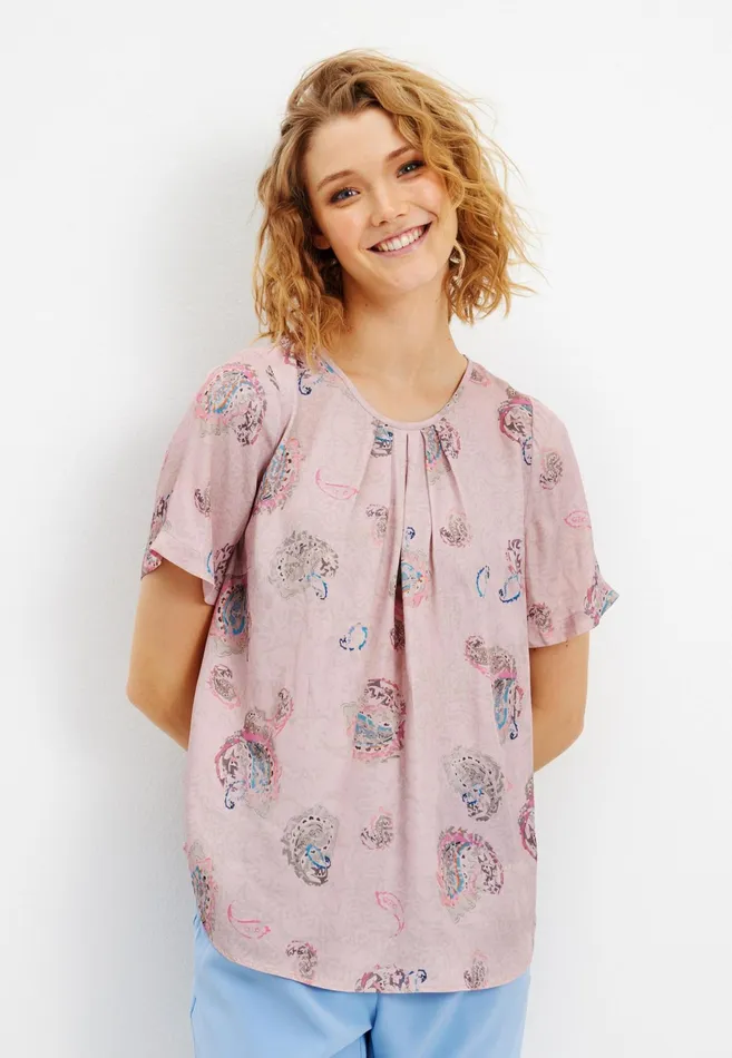 HARRIET BLOUSE 15628 215 Rose 215 Women IN FRONT TOPS TSHIRTS