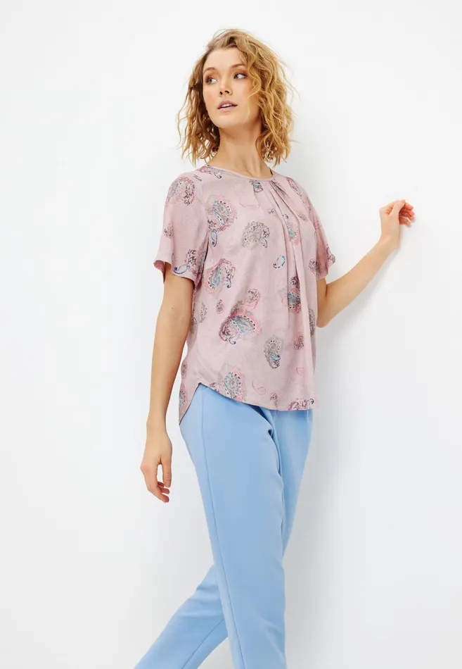 HARRIET BLOUSE 15628 215 Rose 215 Women IN FRONT TOPS TSHIRTS