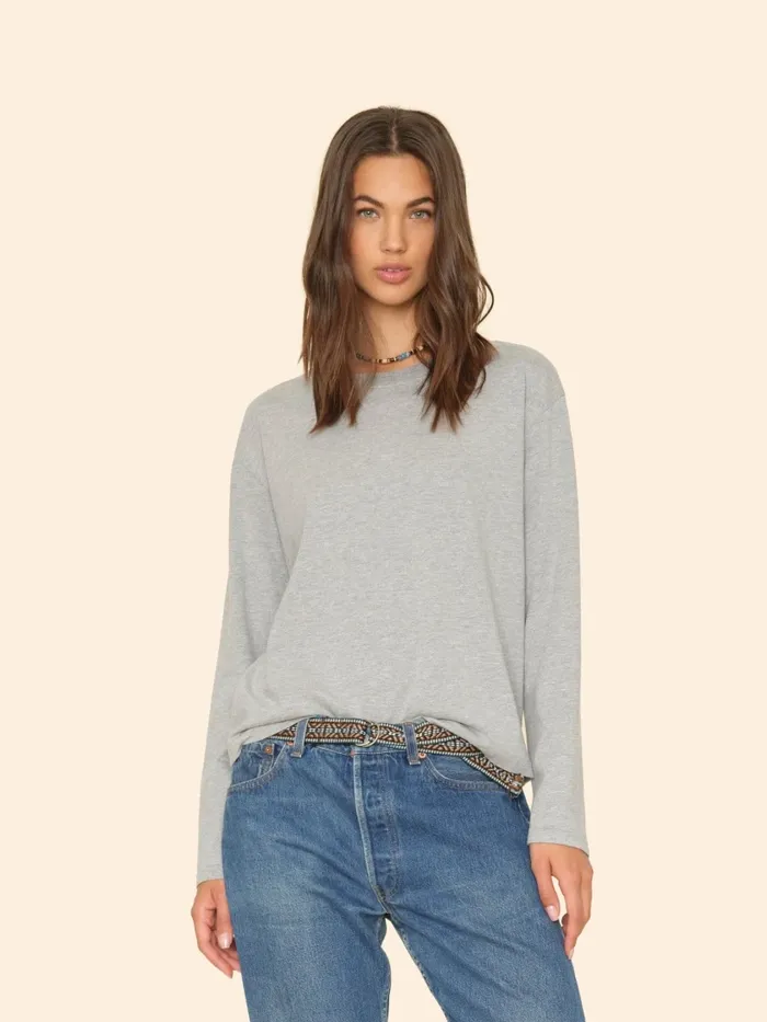 Heather Grey Nico Tee Sweats and Tees XRENA Women Heather Grey Nico Tee Sweats and Tees XRENA Women