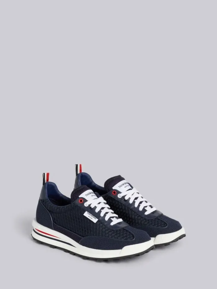 Heavy Athletic Mesh Tech Runner Navy Men Thom Browne Sneakers